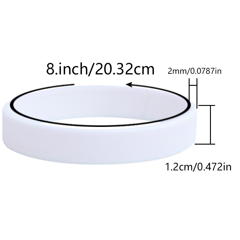52pc Glow-in-the-Dark Silicone Bracelets, Customisable